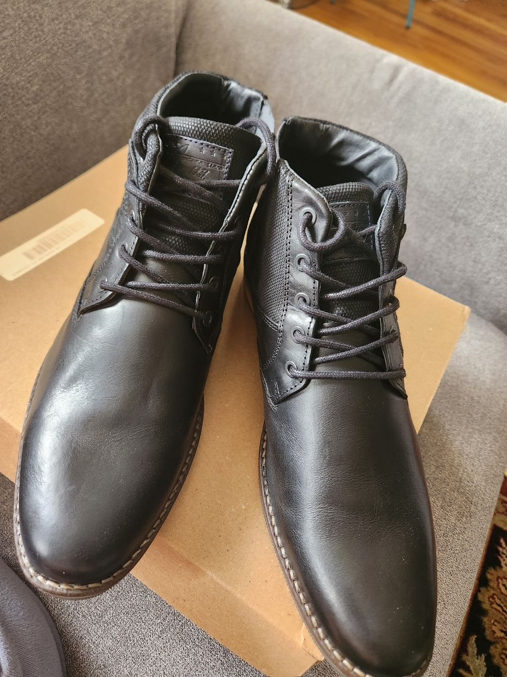 Karlie Men's Black Chukka Lace-Up Boots